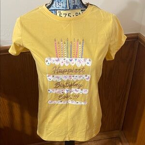 Cat & Jack Yellow Birthday Cake Tee